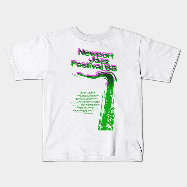 Newport Jazz Kids T-Shirt by HAPPY TRIP PRESS
